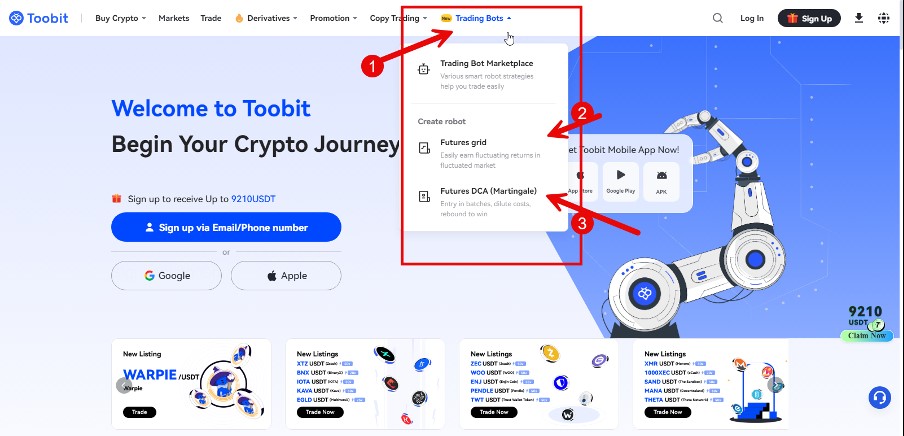 ربات Futures Grid توبیت