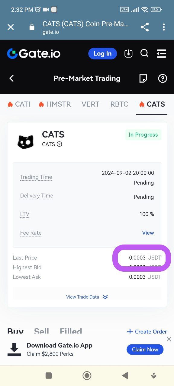 ارز دیجیتال CATS در صرافی Gate.io با قیمت جنجالی عرضه شد