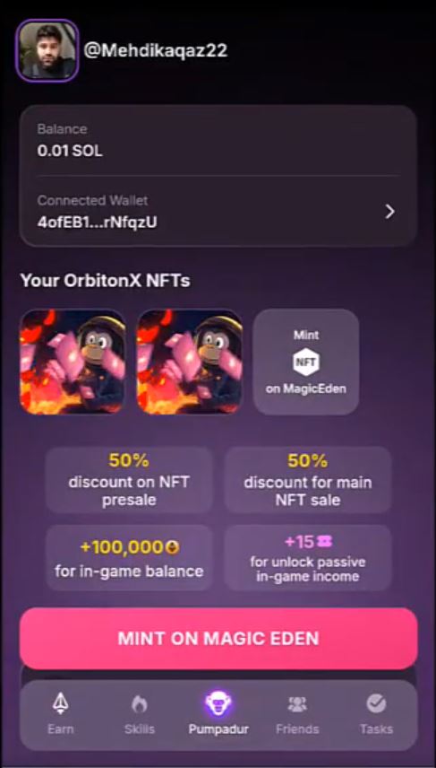 آموزش ایجاد nft بازی orbitonx