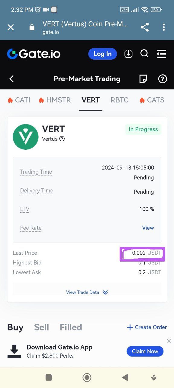 عرضه ارز دیجیتال Vertus با قیمت ۰.۰۰۲ دلار در صرافی Gate.io؛ فرصتی بی‌نظیر برای سرمایه‌گذاران