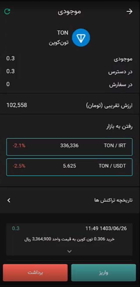  آموزش انتقال تون کوین از نوبیتکس به تون کیپر