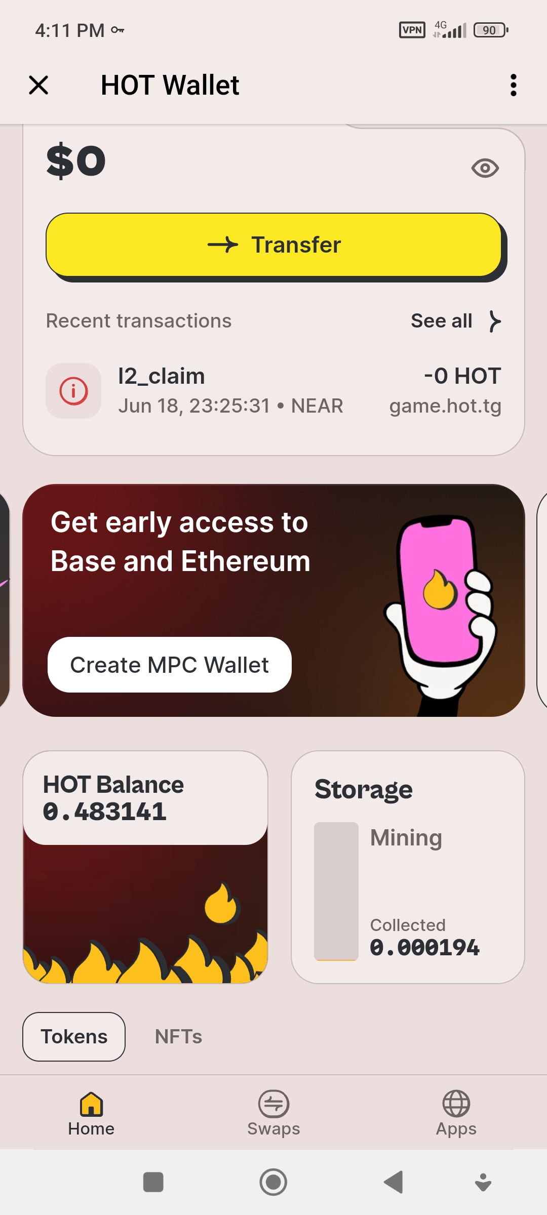 نحوه مشارکت در ایردراپ رایگان Hot wallet-3