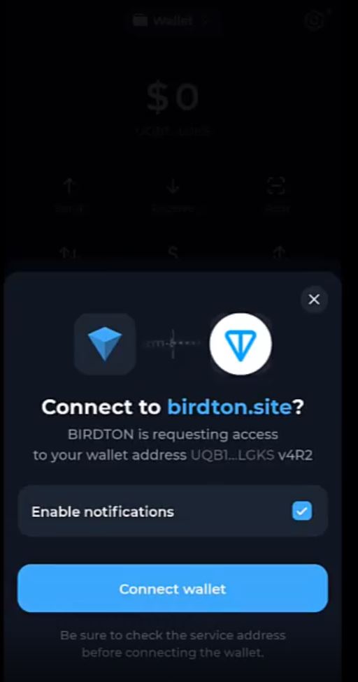 آموزش اتصال کیف پول به بازی Birdton