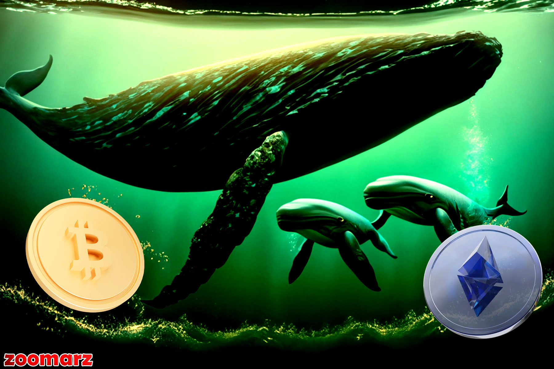 گزارش Lookonchain: نهنگ‌های رمزنگاری شده از بیت‌کوین و اتریوم و کاهش‌های زنجیره‌ای بهره می‌برند!🐋